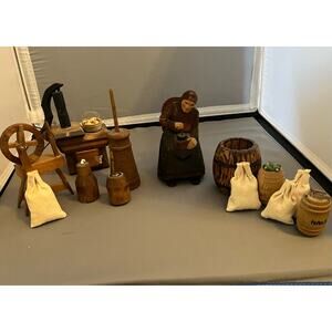 P.‎ Maeder lucerne Switz vintage wood carving, miniature doll house accessories